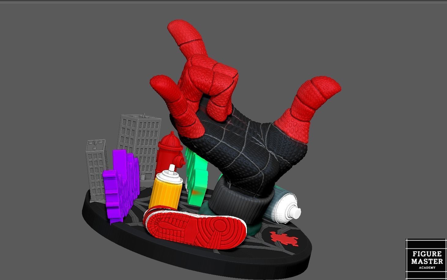 SPIDERMAN MILES MORALES PS CONTROLLER HOLDER 3D print model_3