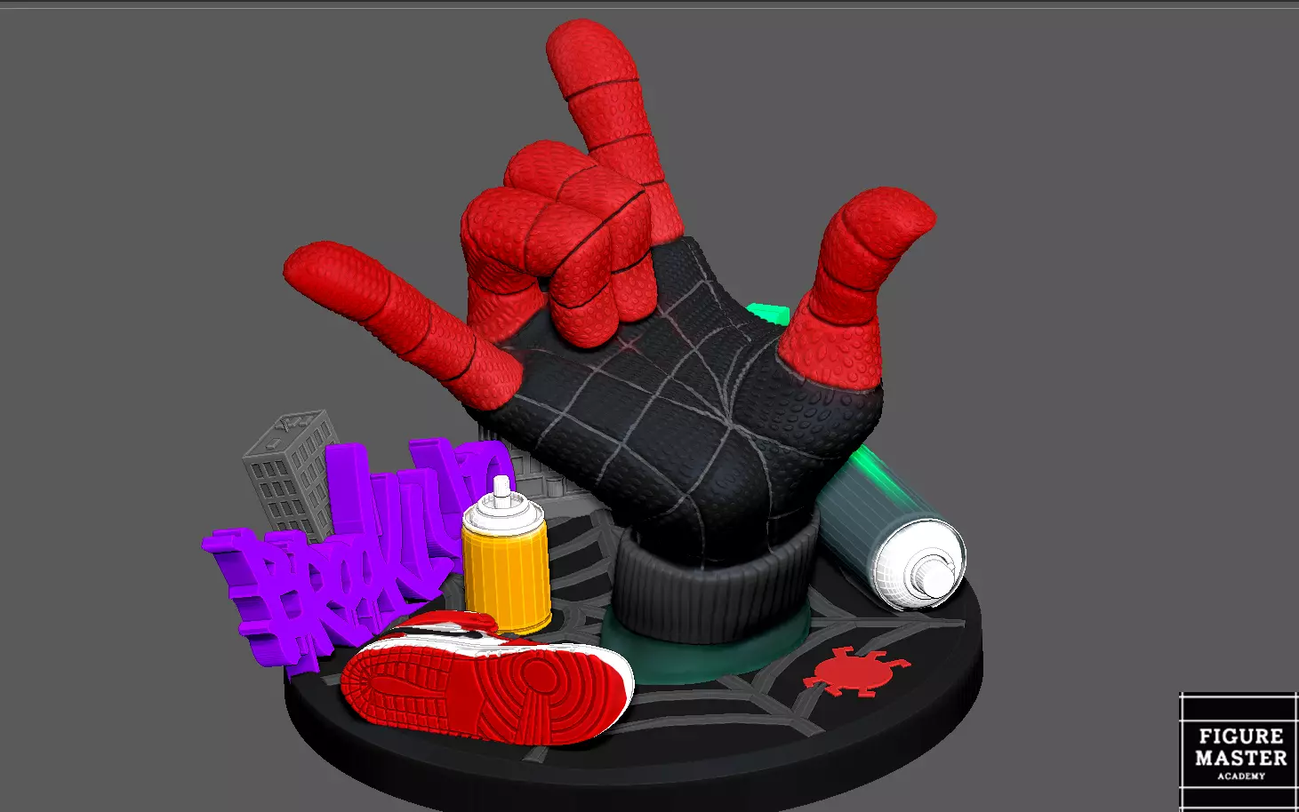 SPIDERMAN MILES MORALES PS CONTROLLER HOLDER 3D print model_0