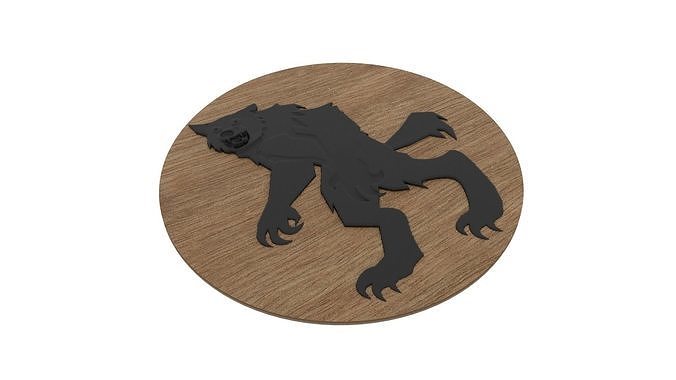 Wolfman Medallion 3D print model