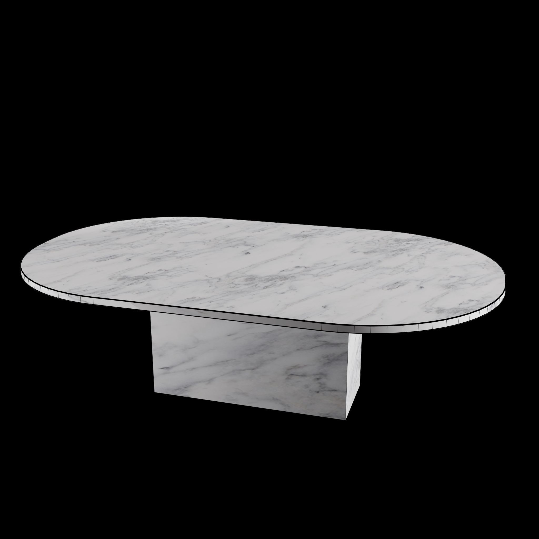 Marble table  3D model_2