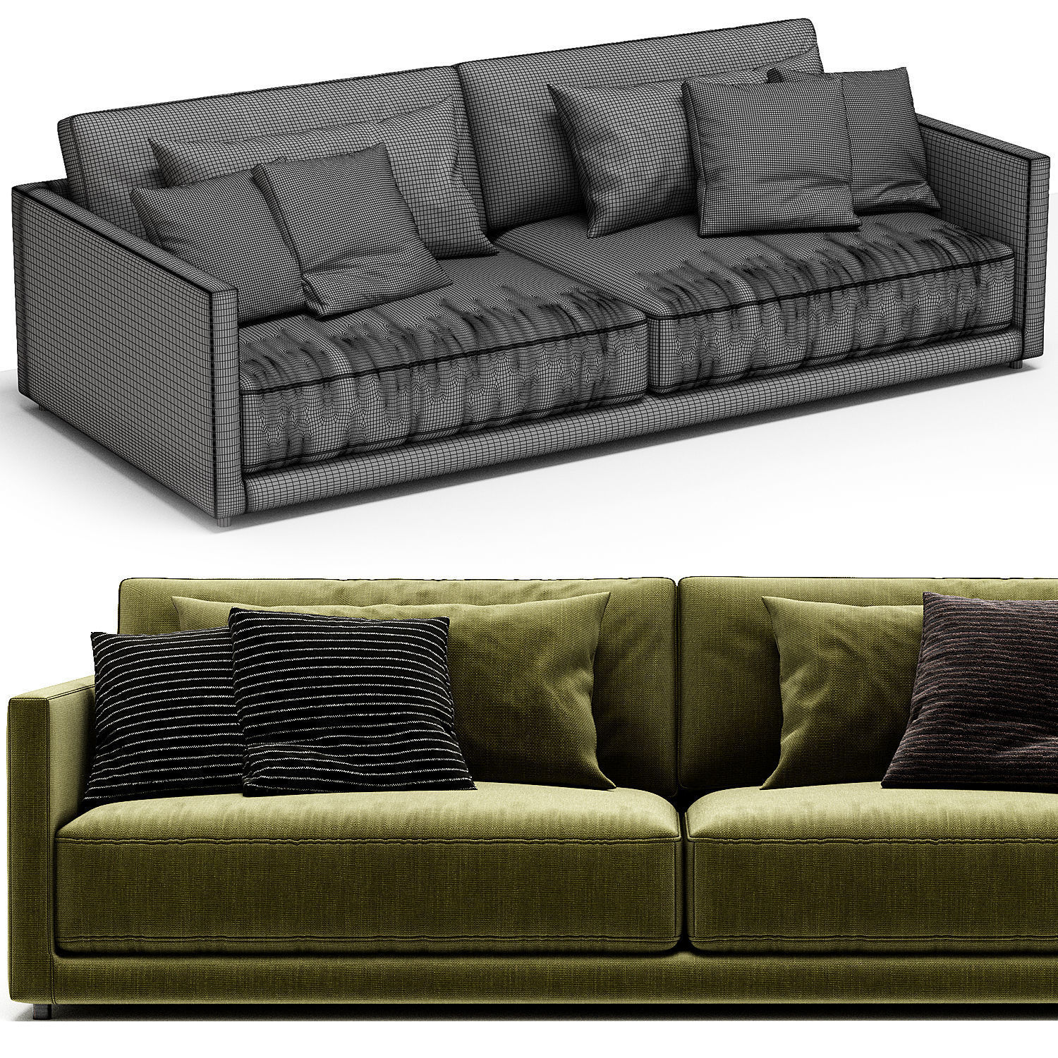 Blanche Katarina 2 Seats Sofa 3D model_3