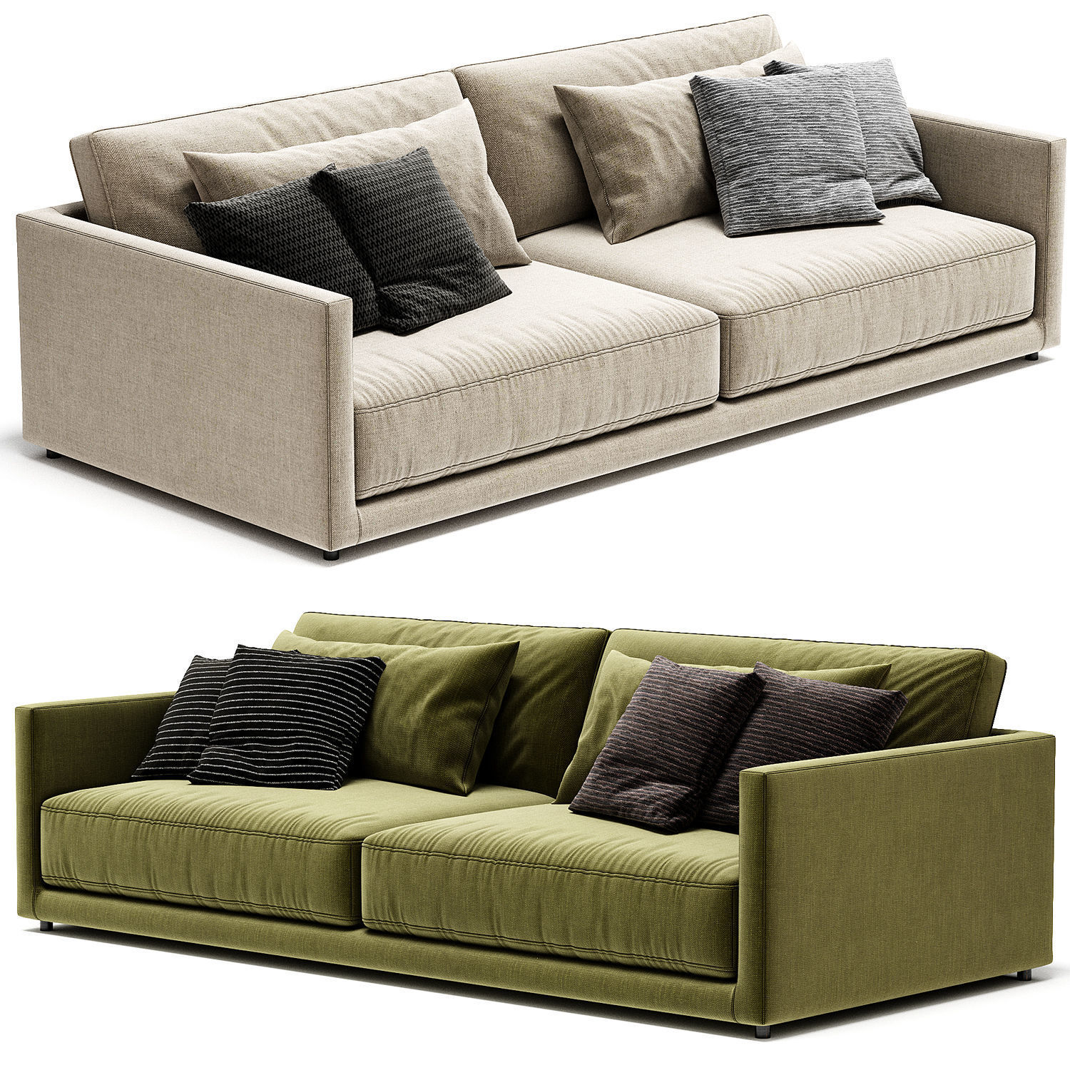 Blanche Katarina 2 Seats Sofa 3D model_2