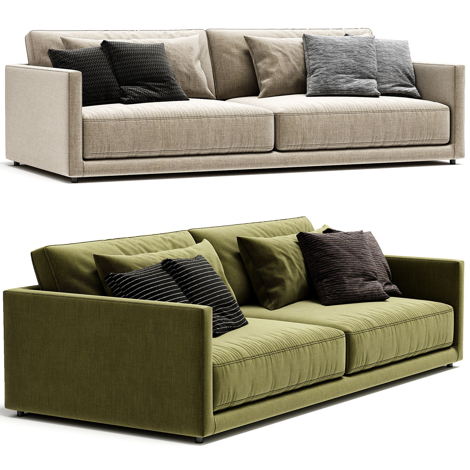 Blanche Katarina 2 Seats Sofa 3D model_1