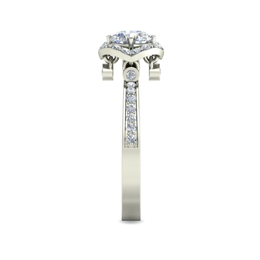 Iight Weight Engagement Ring 3D print model_3