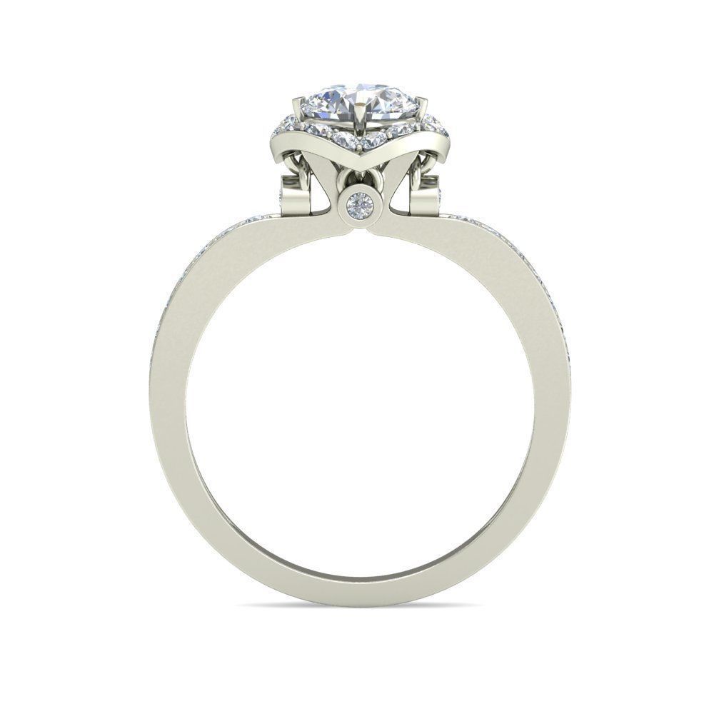 Iight Weight Engagement Ring 3D print model_2
