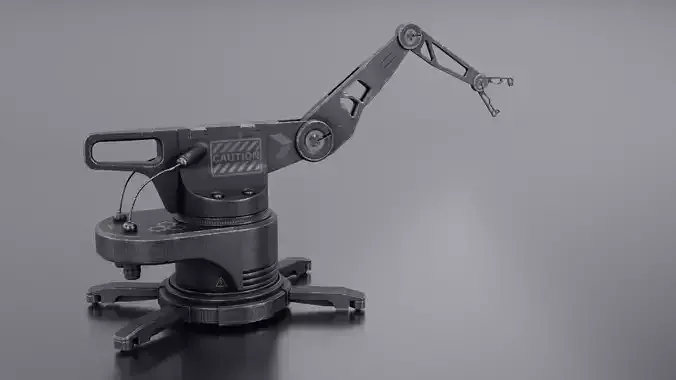 Industrial Sci-Fi Robot Arm Futuristic  Free 3D model
