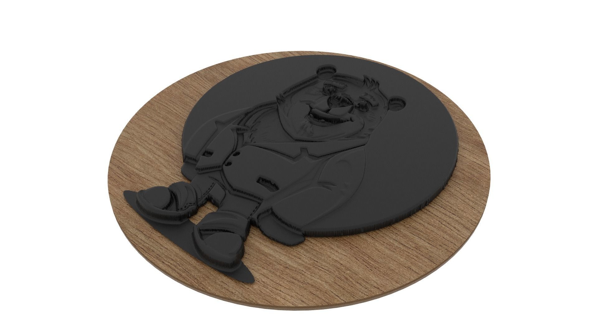 BearMan Medallion 3D print model_2