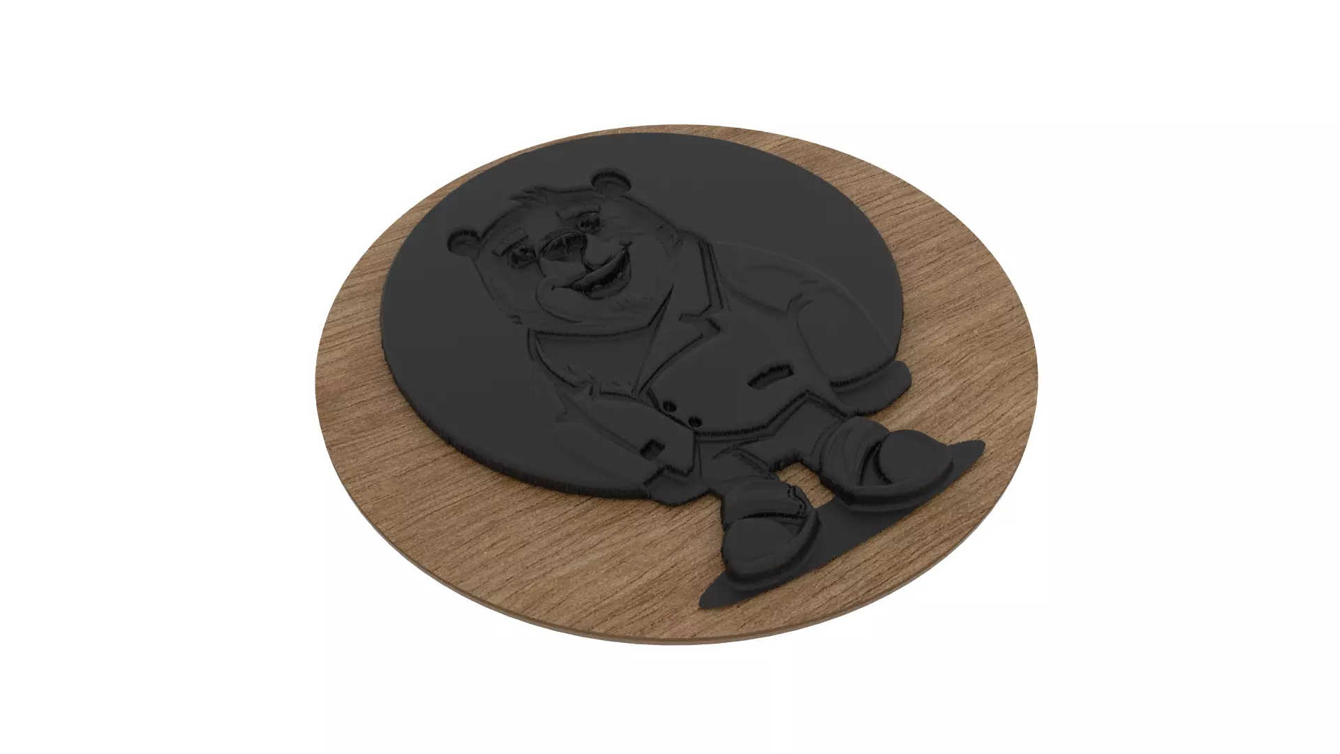 BearMan Medallion 3D print model_0