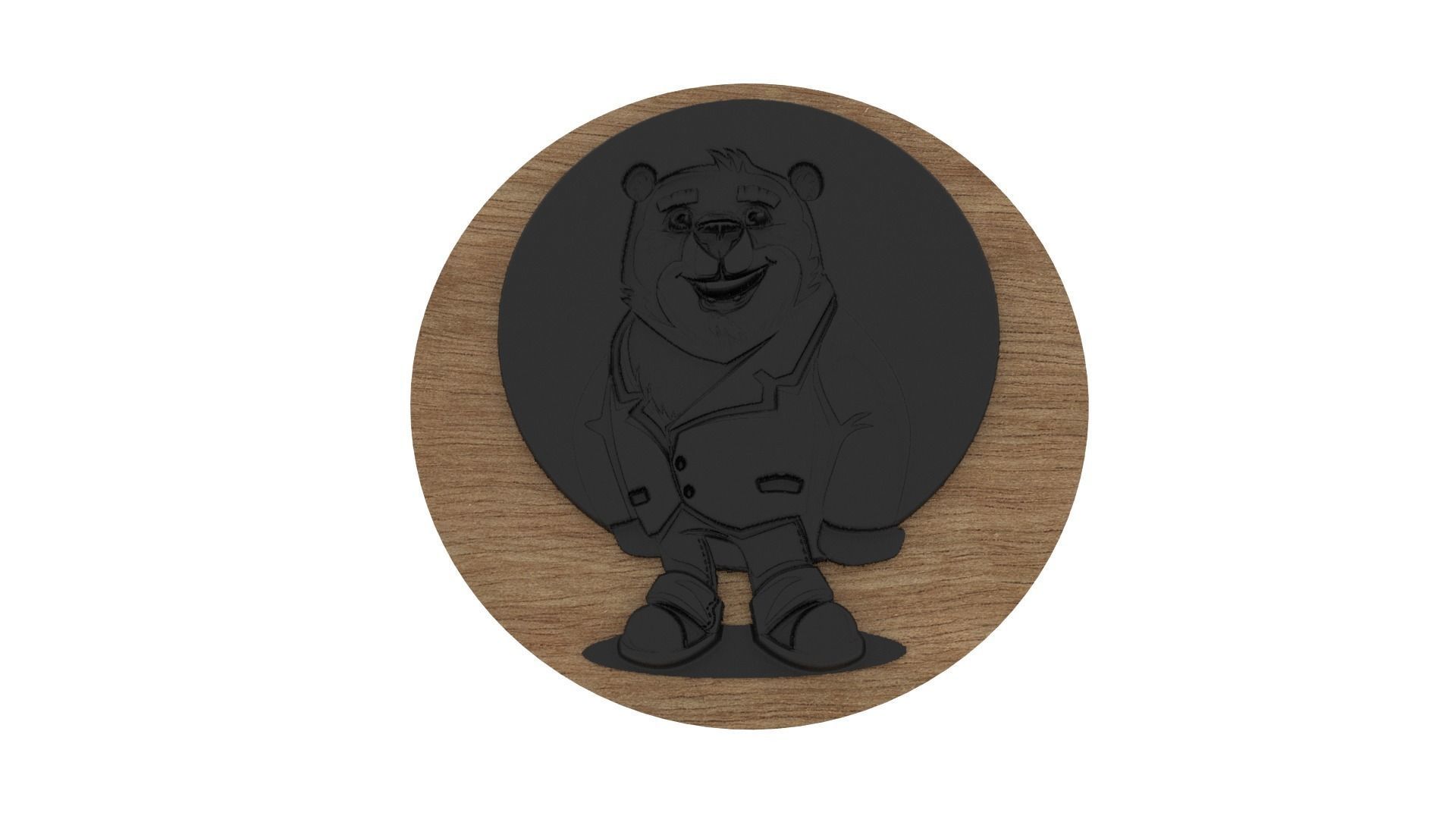 BearMan Medallion 3D print model_1