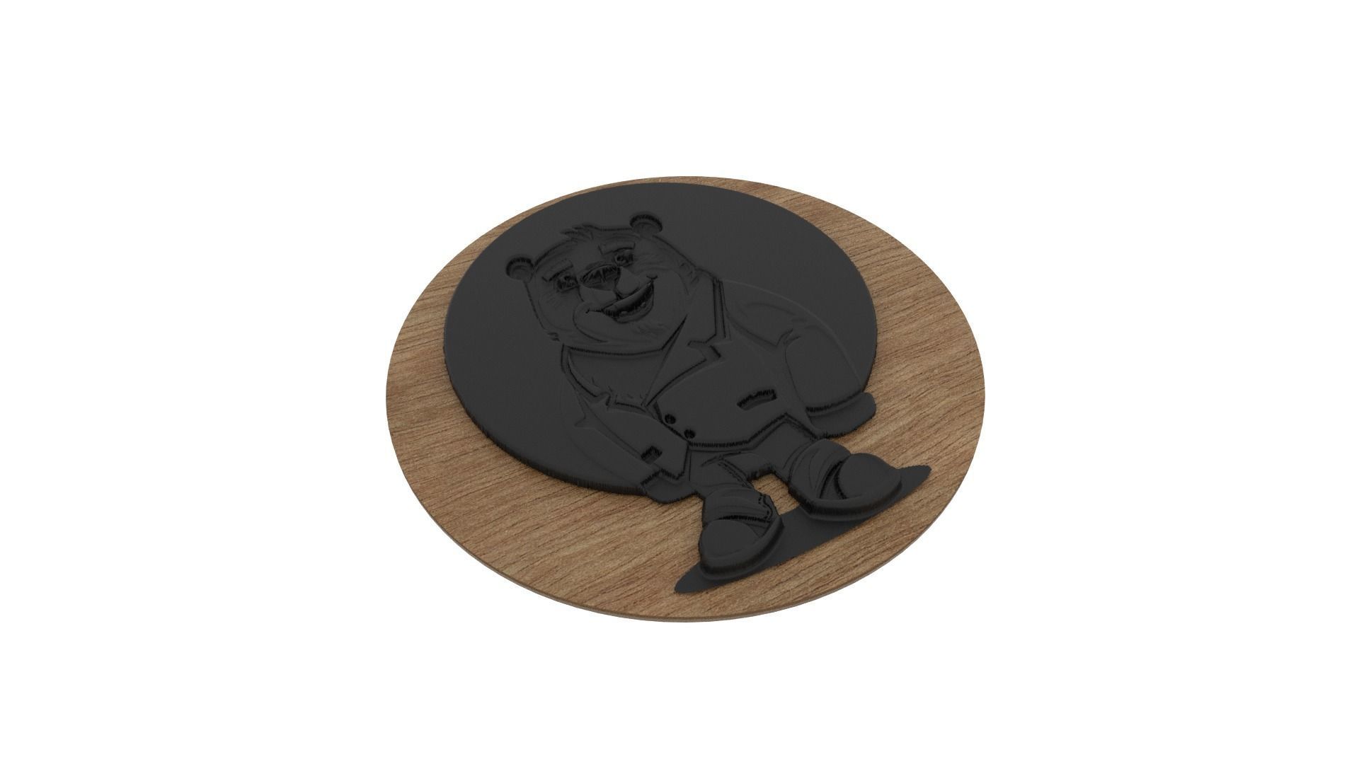 BearMan Medallion 3D print model_4