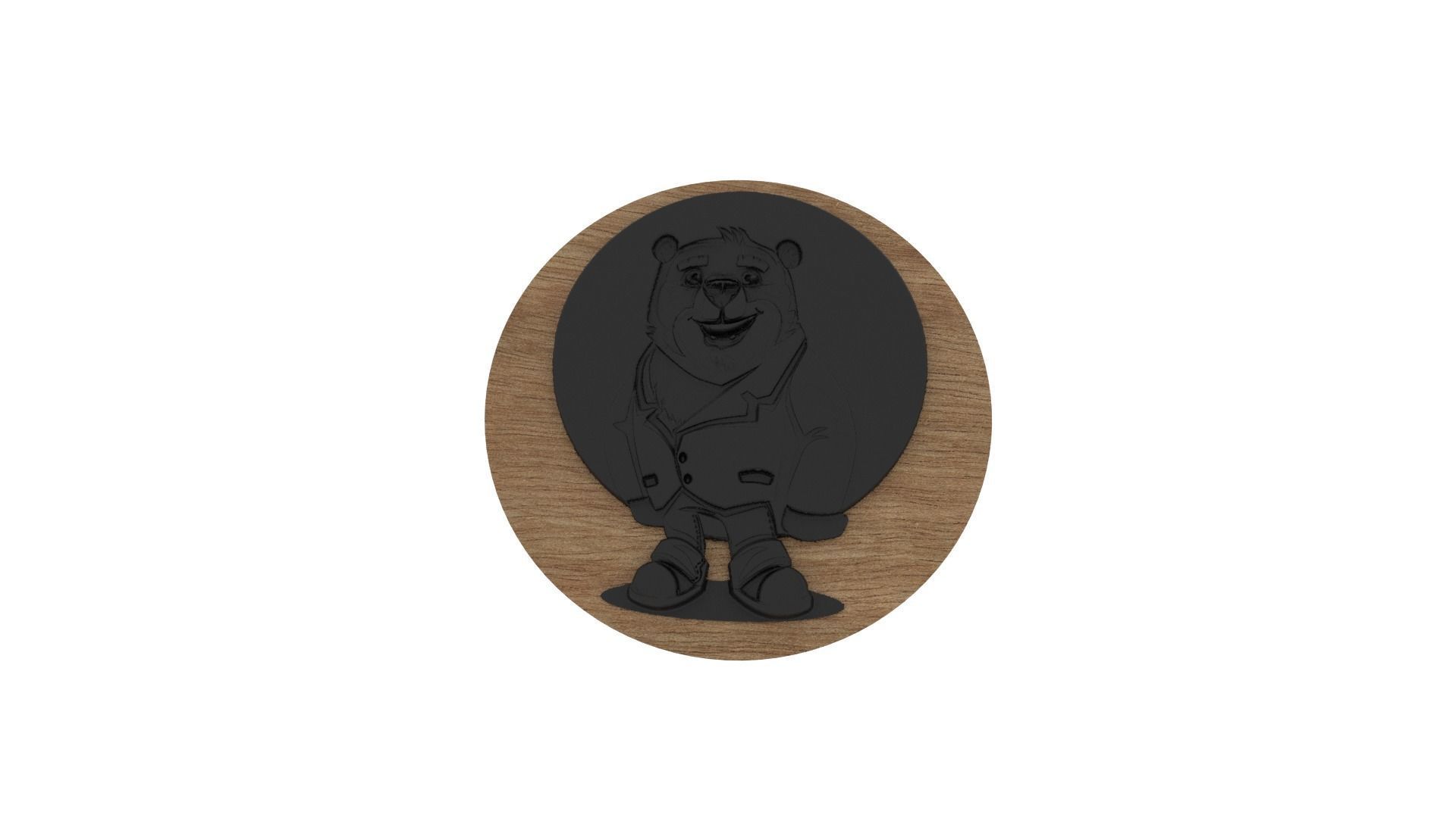 BearMan Medallion 3D print model_5