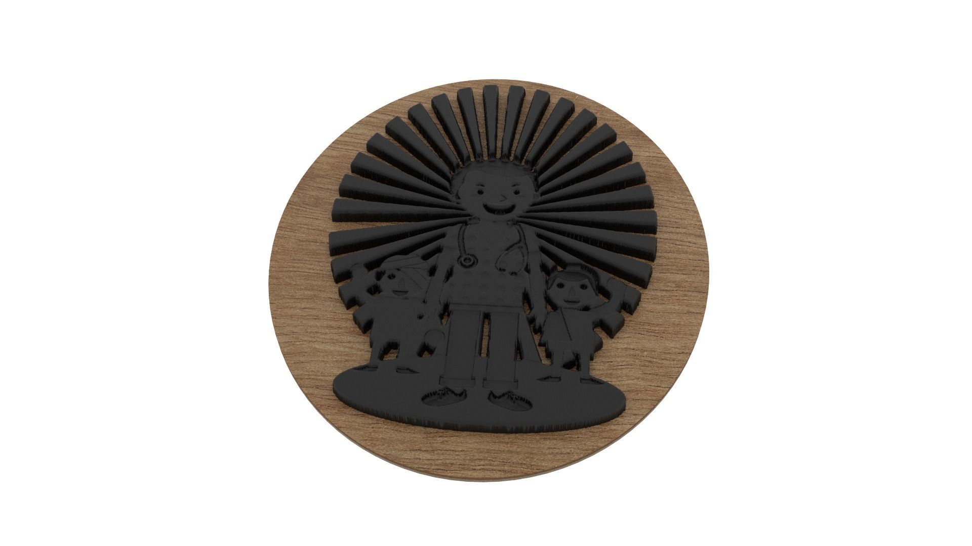 Doctor Medallion 3D print model_3