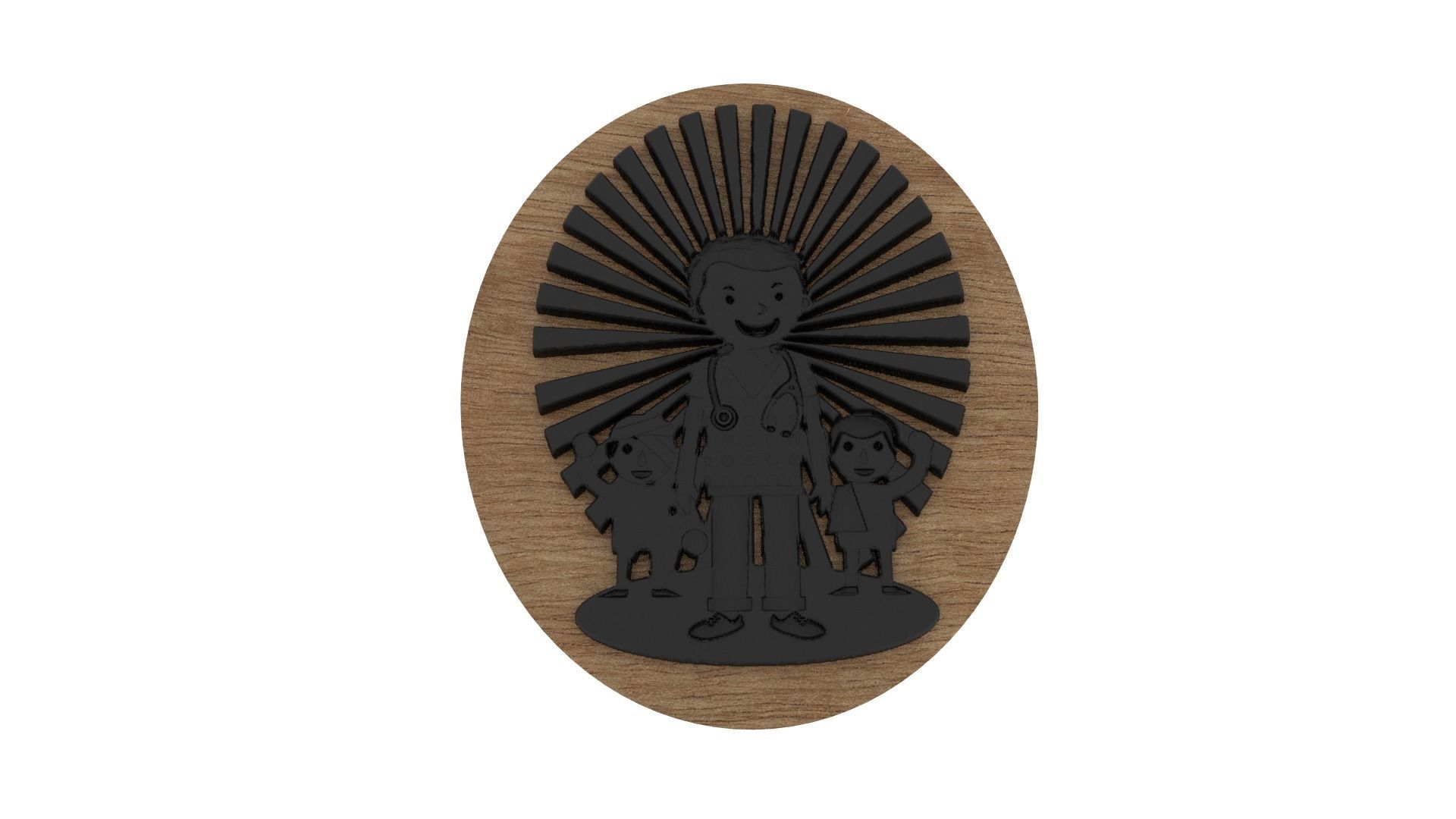 Doctor Medallion 3D print model_1