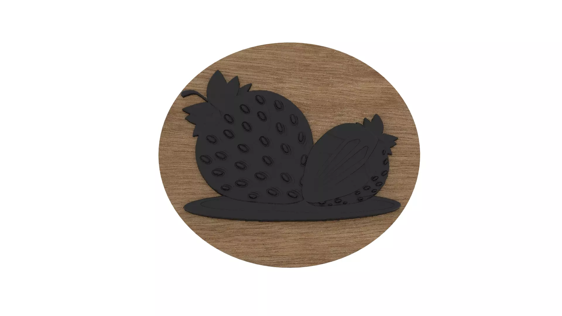 Strawberry Medallion 3D print model_0