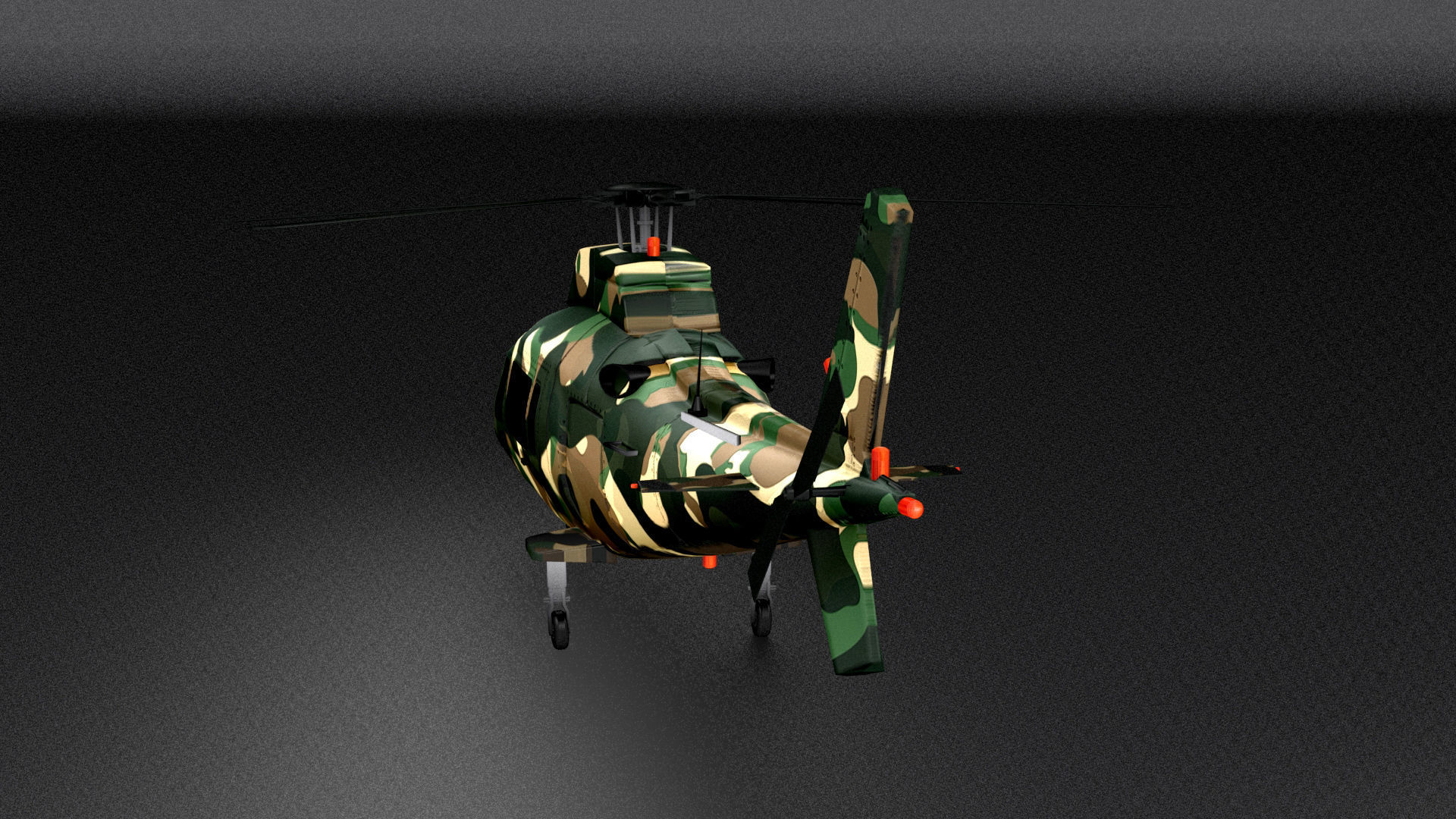 Agusta-hirundo-a109 Low-poly 3D model_4