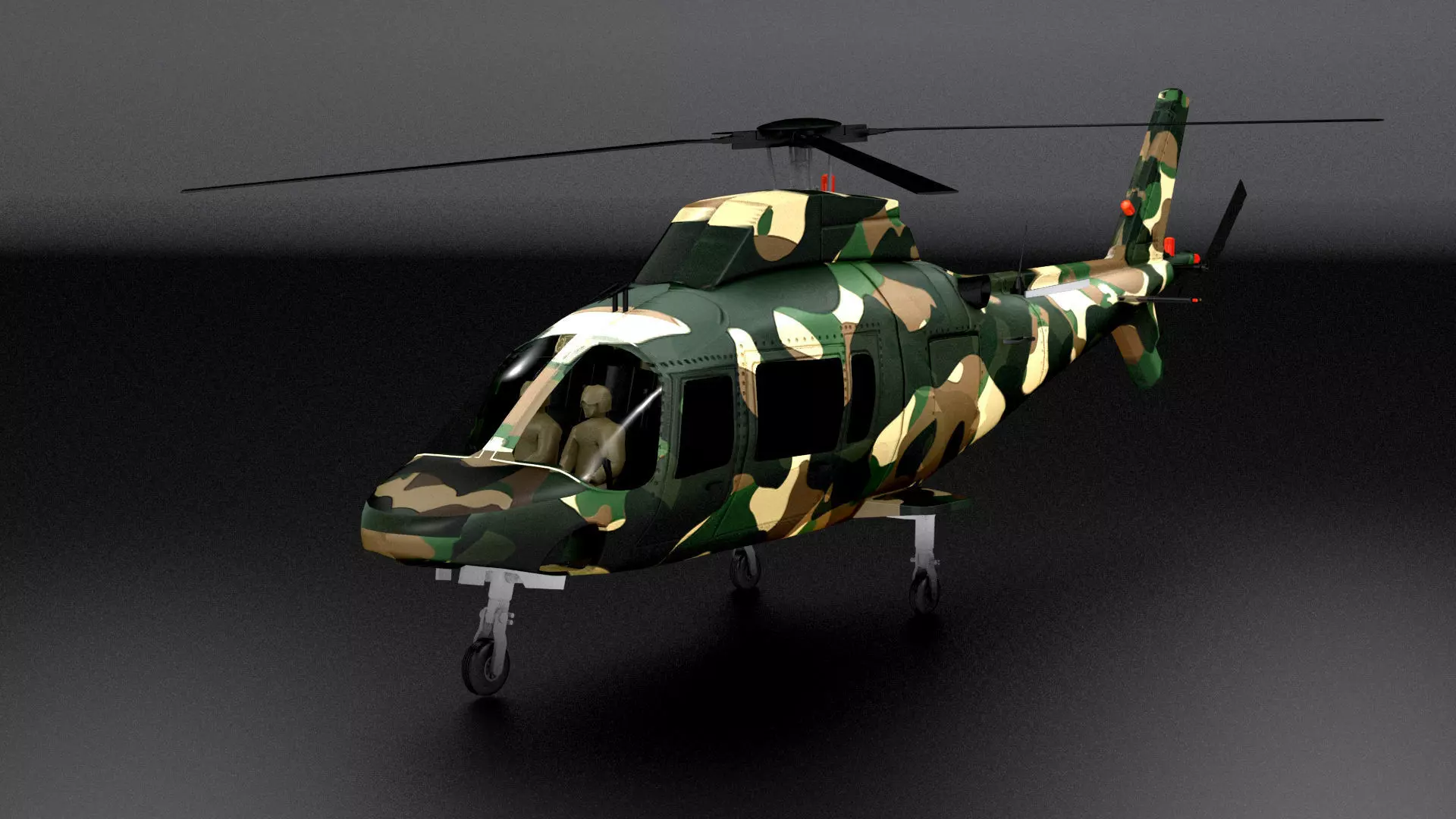 Agusta-hirundo-a109 Low-poly 3D model_0