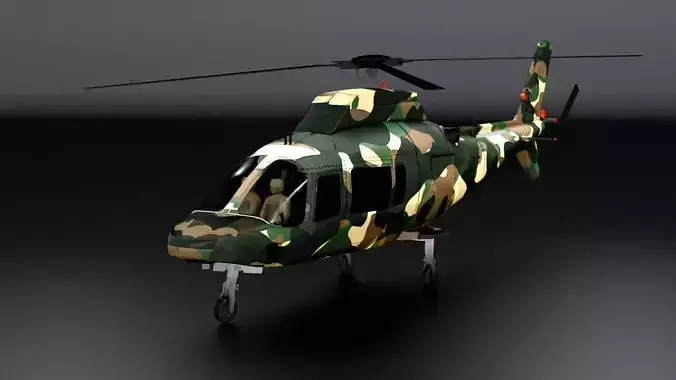 Agusta-hirundo-a109 Low-poly 3D model