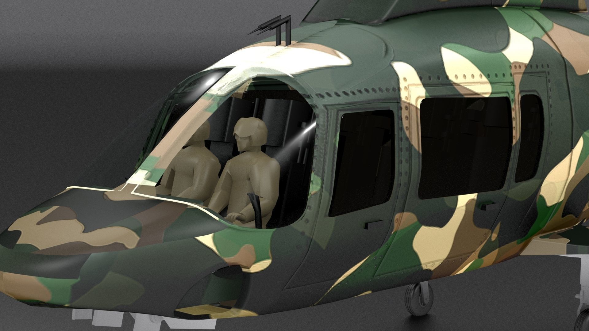 Agusta-hirundo-a109 Low-poly 3D model_15