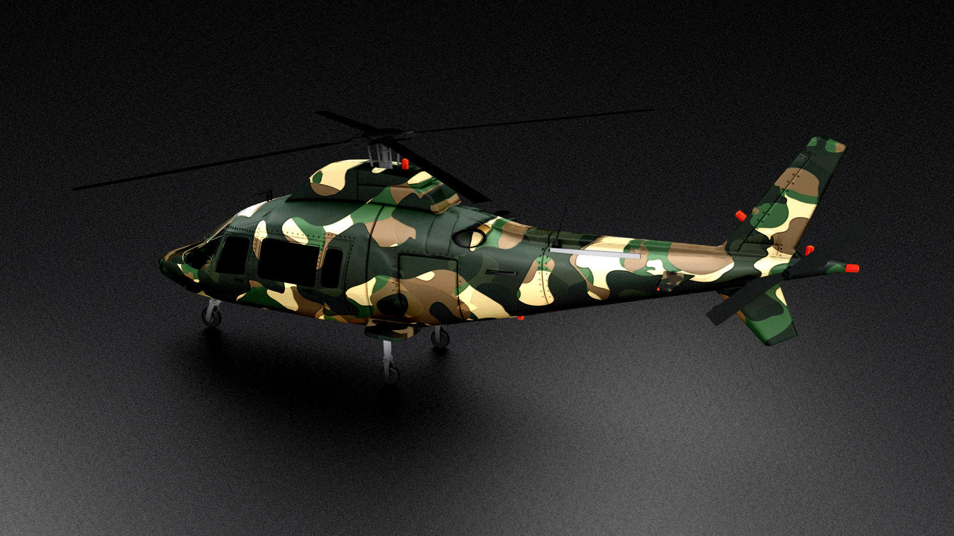Agusta-hirundo-a109 Low-poly 3D model_2