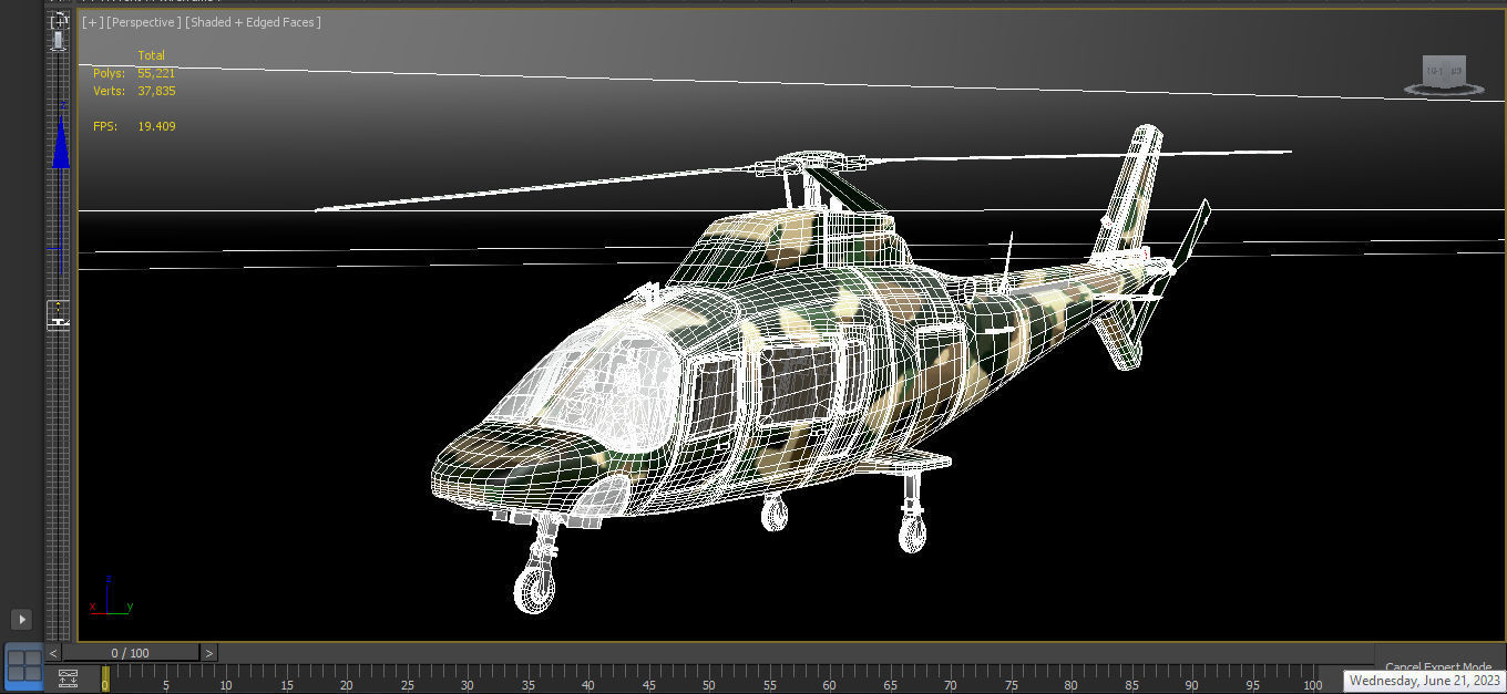 Agusta-hirundo-a109 Low-poly 3D model_11