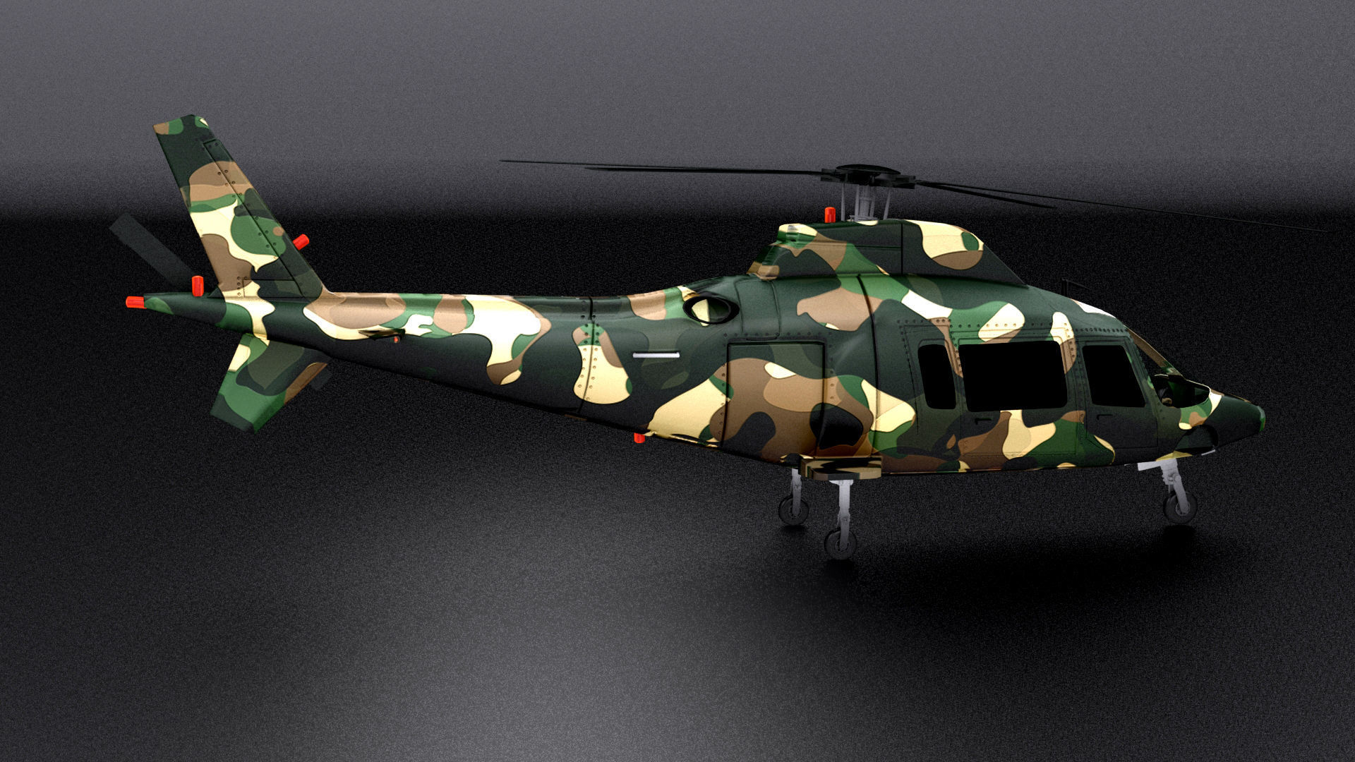 Agusta-hirundo-a109 Low-poly 3D model_6