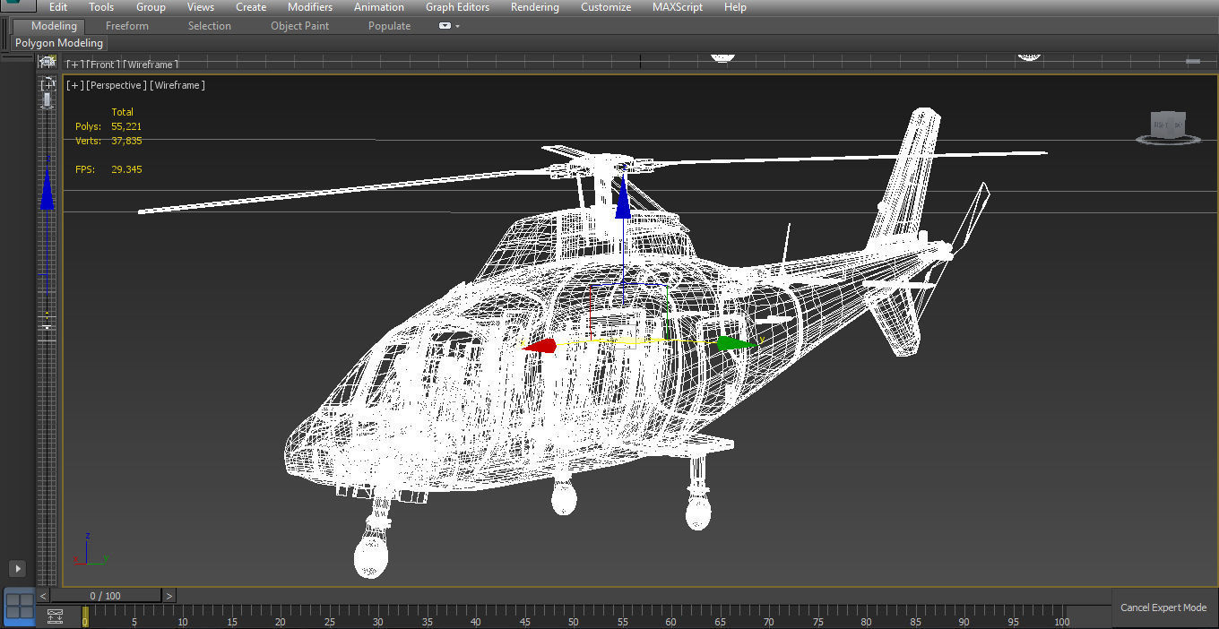 Agusta-hirundo-a109 Low-poly 3D model_18