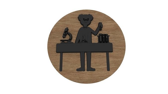 Scientist Medallion 3D print model