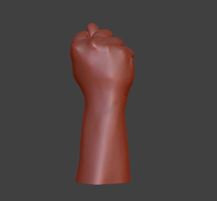 hand fig sign  3D print model_26