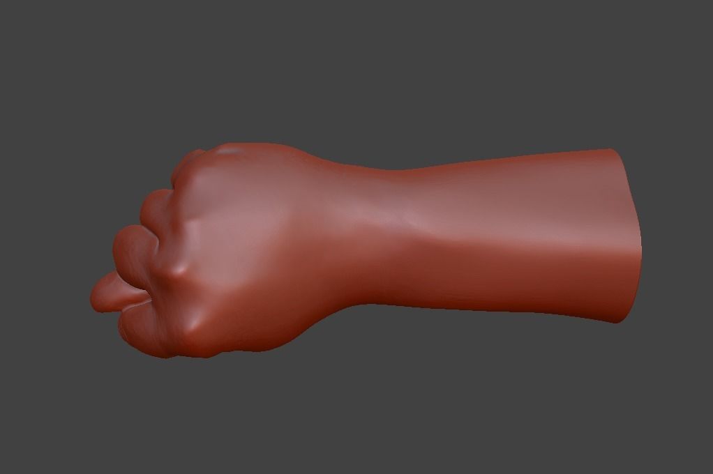 hand fig sign  3D print model_11