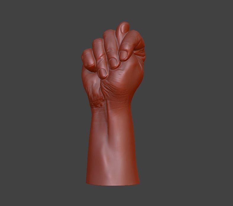 hand fig sign  3D print model_18
