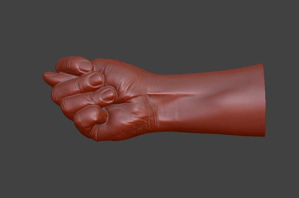 hand fig sign  3D print model_7