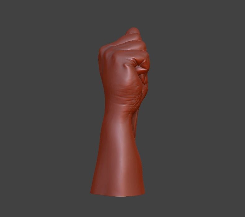 hand fig sign  3D print model_29
