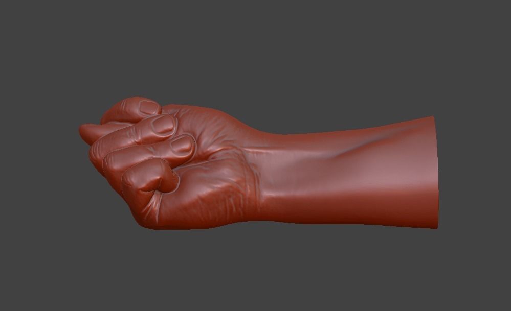 hand fig sign  3D print model_8