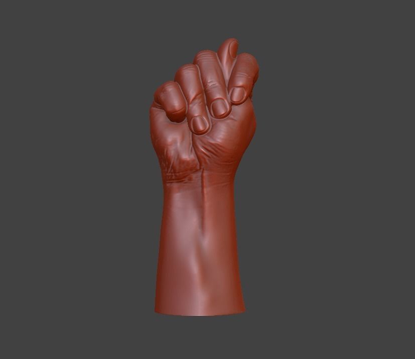 hand fig sign  3D print model_17