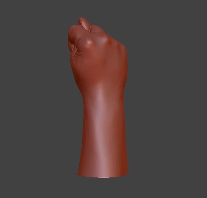 hand fig sign  3D print model_24
