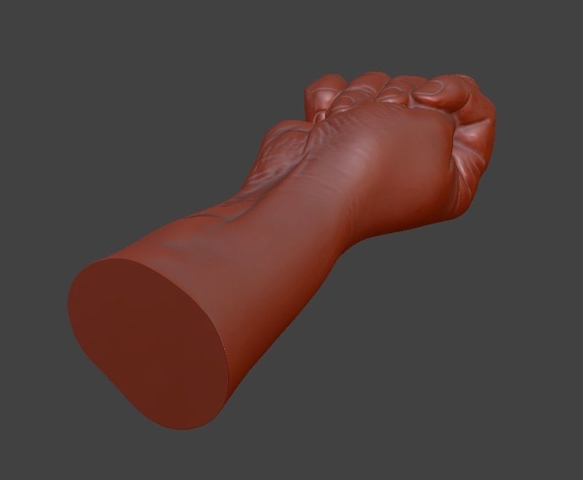 hand fig sign  3D print model_14
