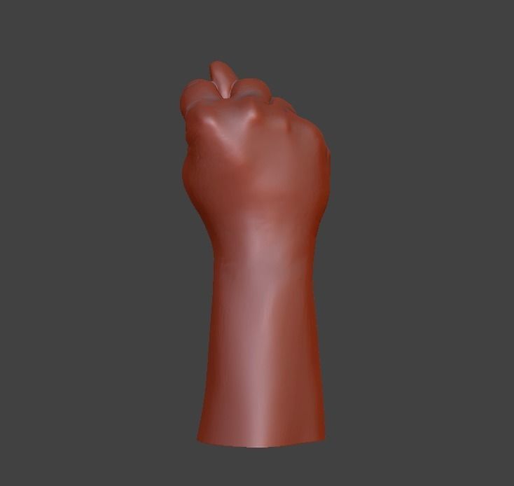 hand fig sign  3D print model_25