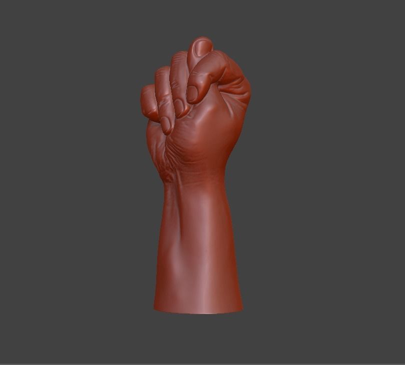 hand fig sign  3D print model_19