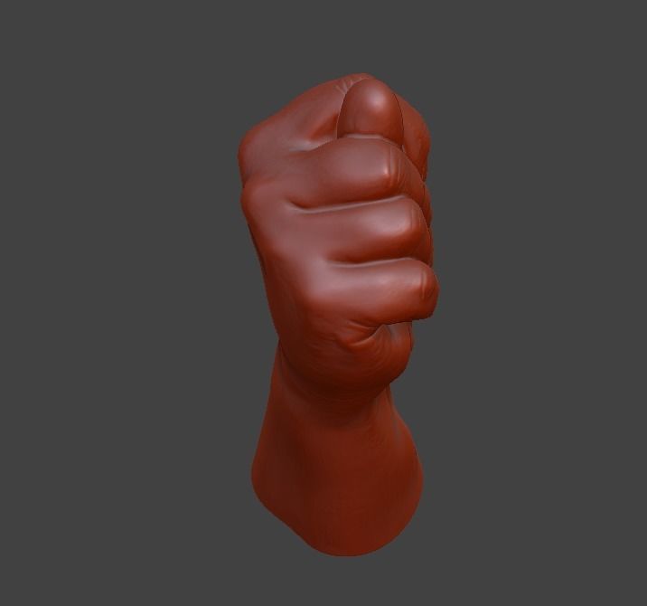 hand fig sign  3D print model_16