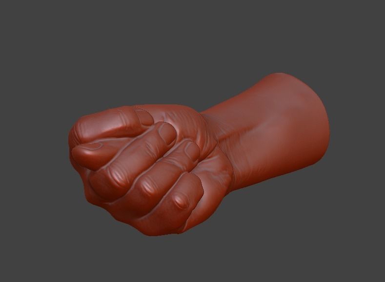hand fig sign  3D print model_4