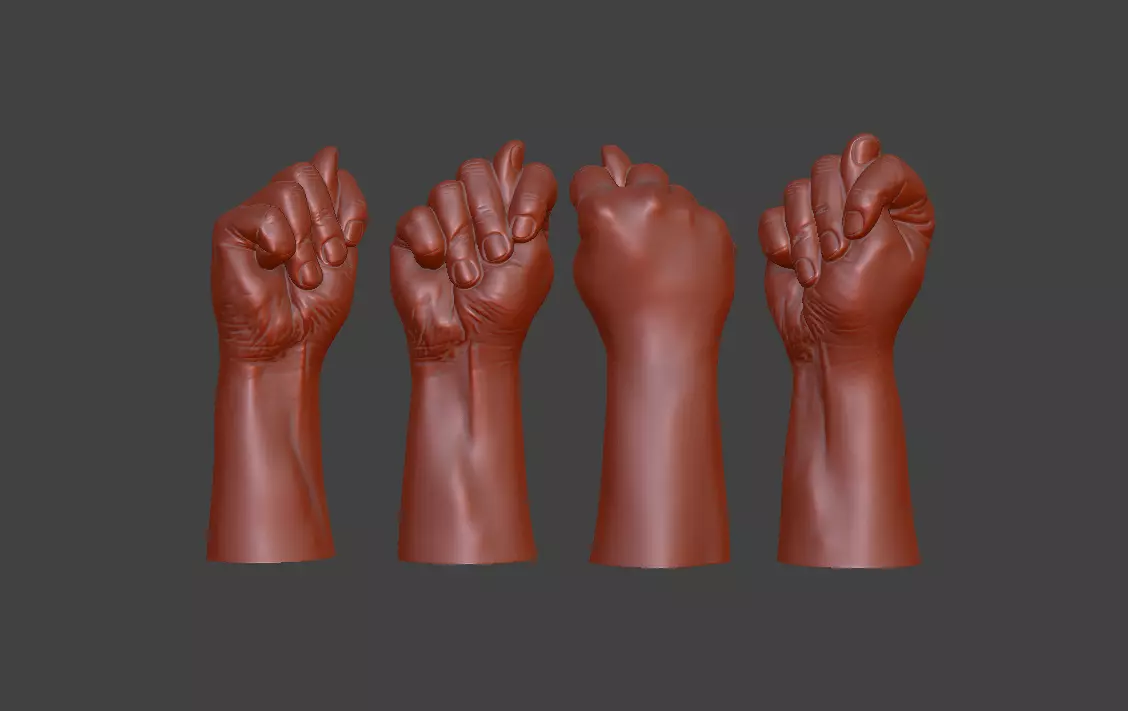 hand fig sign  3D print model_0