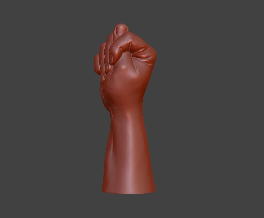 hand fig sign  3D print model_20