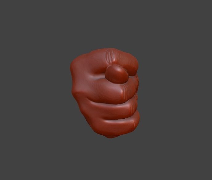 hand fig sign  3D print model_5