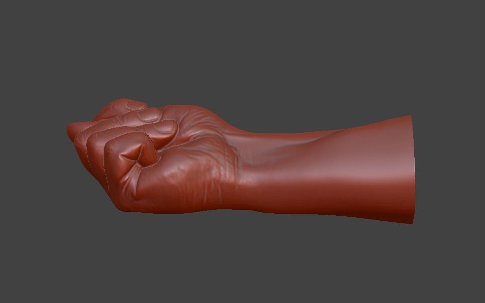 hand fig sign  3D print model_9