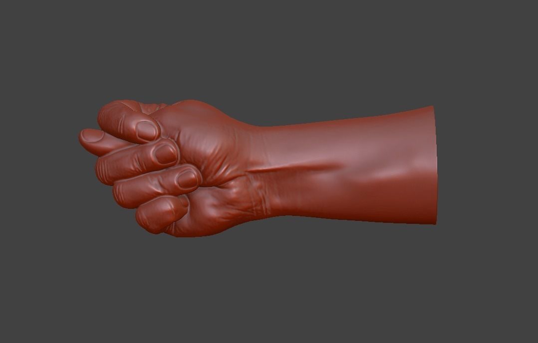 hand fig sign  3D print model_3