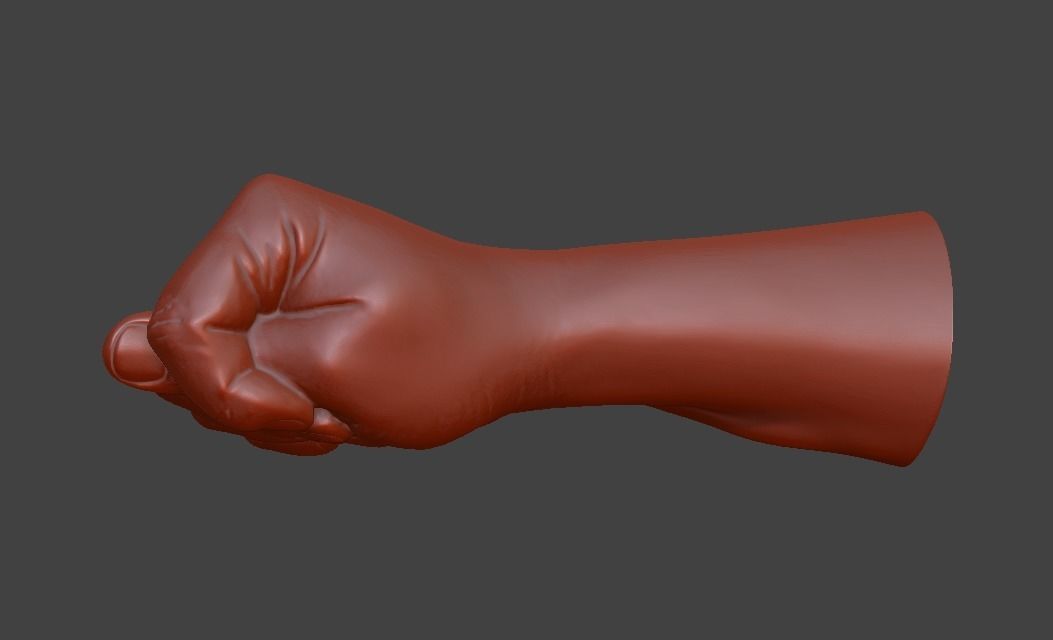 hand fig sign  3D print model_12