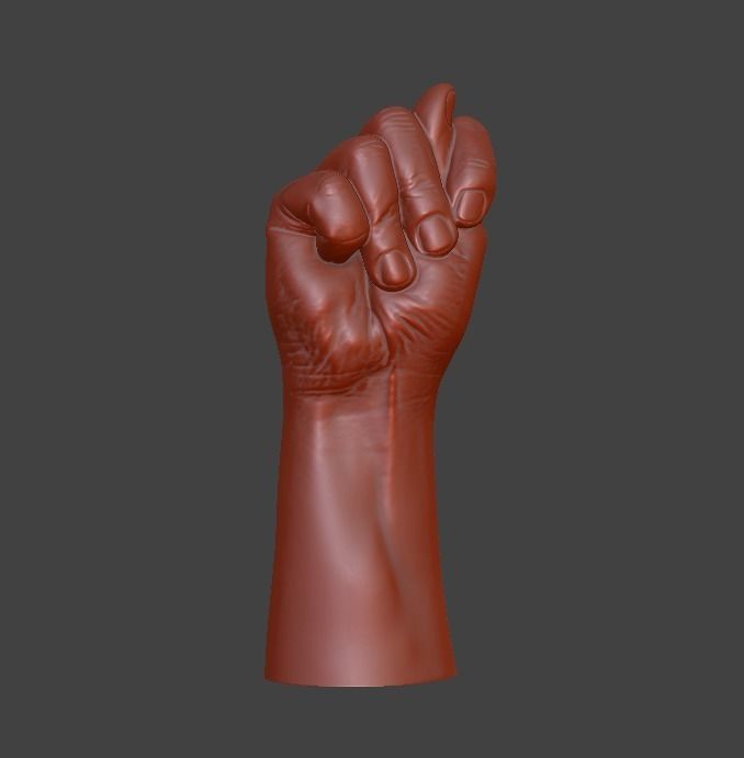 hand fig sign  3D print model_32