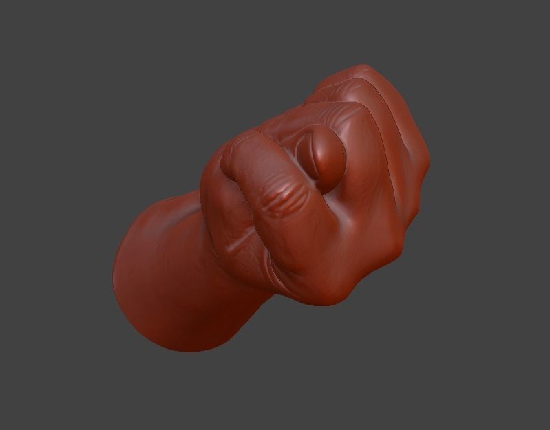 hand fig sign  3D print model_6