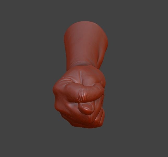 hand fig sign  3D print model_15