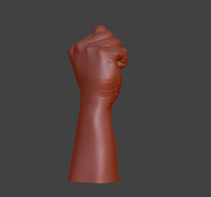 hand fig sign  3D print model_28